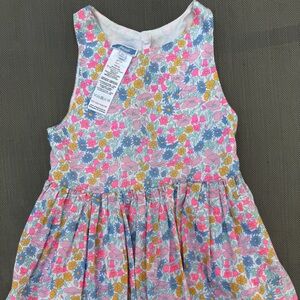 Jacadi Floral Kids Dress - Pink, Yellow, Blue